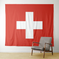 Schweizer Flagge - weißes Kreuz