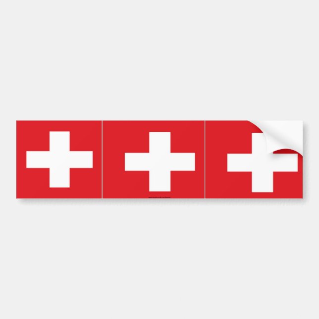 Schweizer Flaggen-Autoaufkleber der Schweiz Autoaufkleber (Vorne)