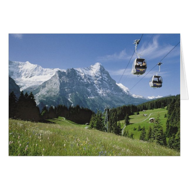 Schweizer Grußkarten, Grindelwald, Standseilbahnen (Vorderseite (Horizontal))