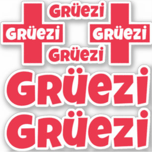 Schweizer-hallo Gruezi gestempelschnittene Aufkleber