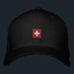 Schweizer Hut - Schweiz Höhle mit Schweizer Flagge<br><div class="desc">Ein perfekter Schweizer Hut für Schweizer Fans! Dieser Schweizer Hut würde Ihre Identifikation und Liebe für die Schweiz widerstrebend zeigen. Mit der Schweizer Flagge, die aus einer roten Flagge mit einem weißen Kreuz besteht. Die Schweizer Flagge der Schweizerischen Eidgenossenschaft ist bekannt als Schweiz in Englisch, Schweiz in Deutsch, Suisse in...</div>