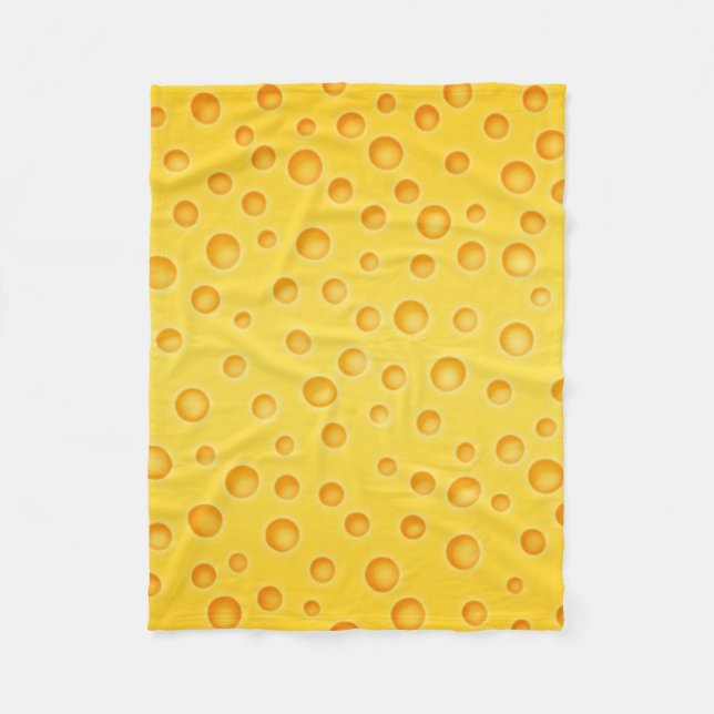 Schweizer Käse Cheezy Beschaffenheits-Muster Fleecedecke (Vorderseite)