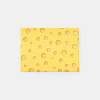 Schweizer Käse Cheezy Beschaffenheits-Muster Post-it Klebezettel