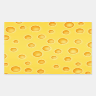 Schweizer Käse Cheezy Beschaffenheits-Muster Rechteckiger Aufkleber