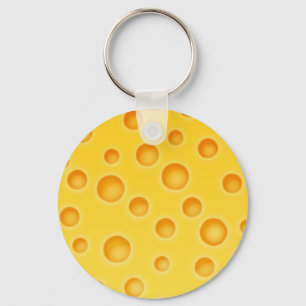 Schweizer Käse Cheezy Beschaffenheits-Muster Schlüsselanhänger