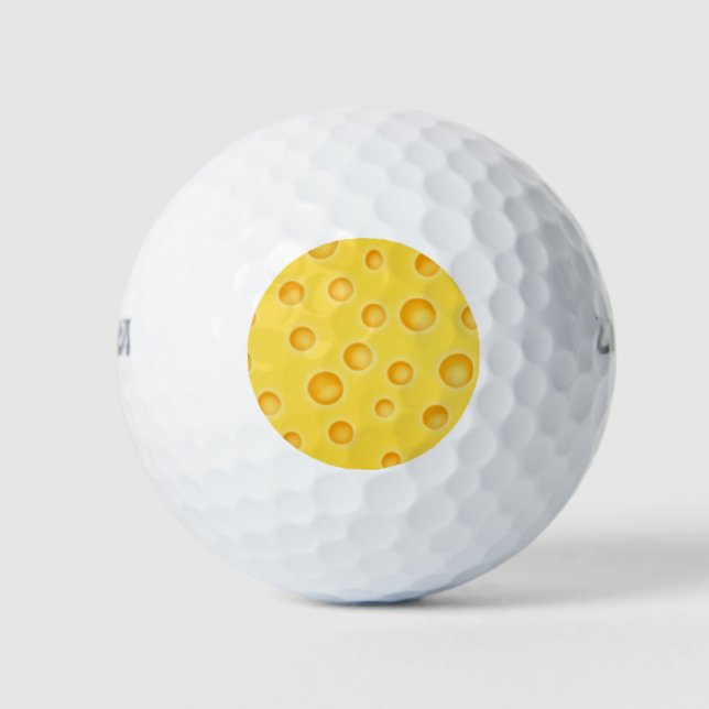 Schweizer Käse Cheezy Texturmuster Golfball (Vorderseite)