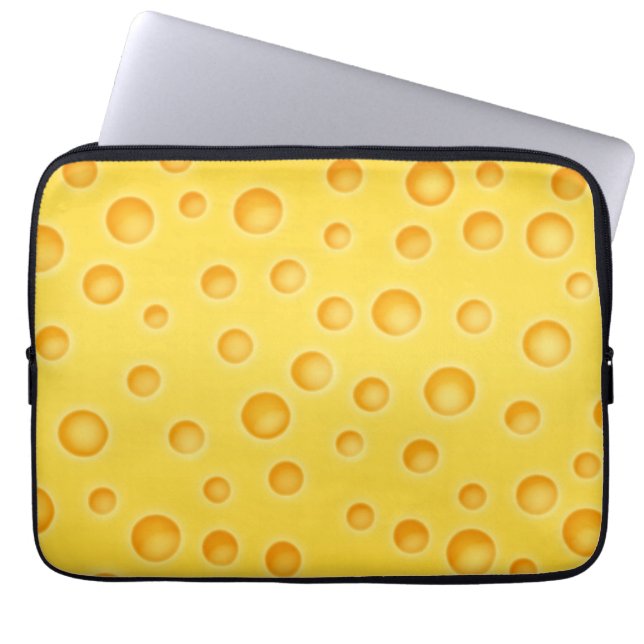Schweizer Käse Cheezy Texturmuster Laptopschutzhülle (Vorderseite)