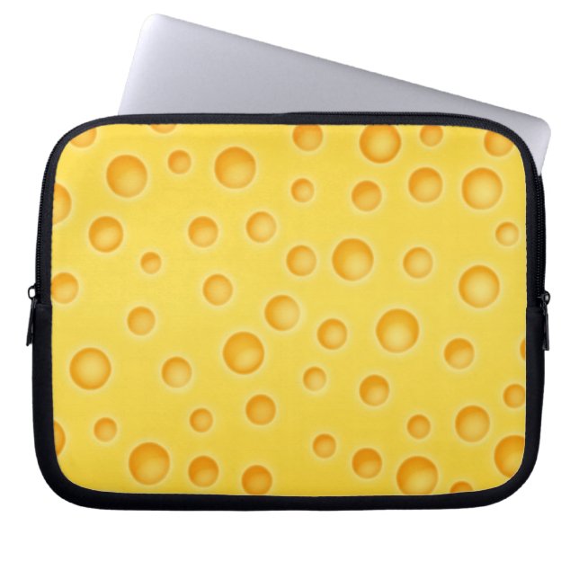 Schweizer Käse Cheezy Texturmuster Laptopschutzhülle (Vorderseite)