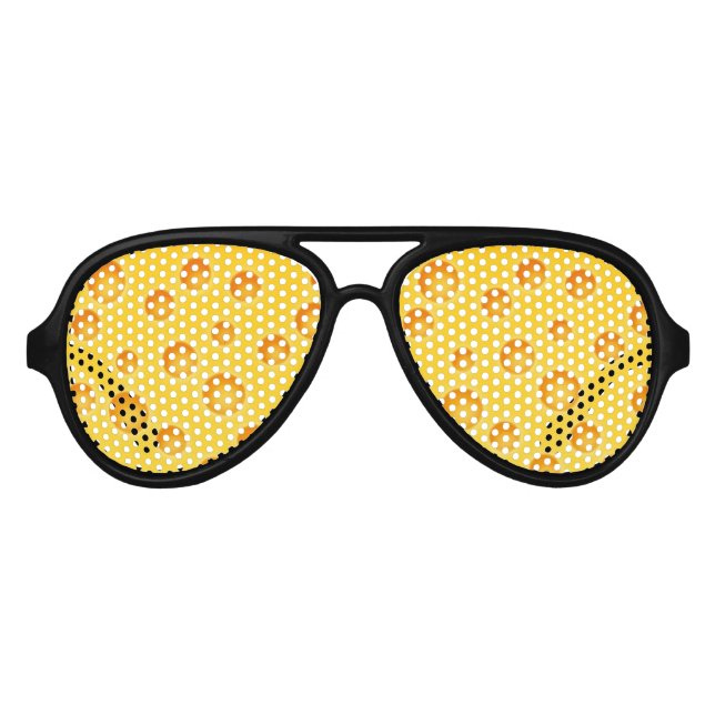 Schweizer Käse Cheezy Texturmuster Partybrille (Vorderseite)