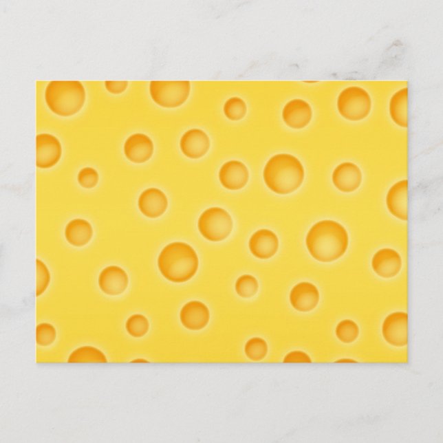 Schweizer Käse Cheezy Texturmuster Postkarte (Vorderseite)