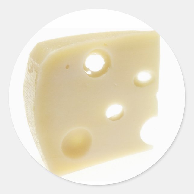 Schweizer Käse Runder Aufkleber (Vorderseite)