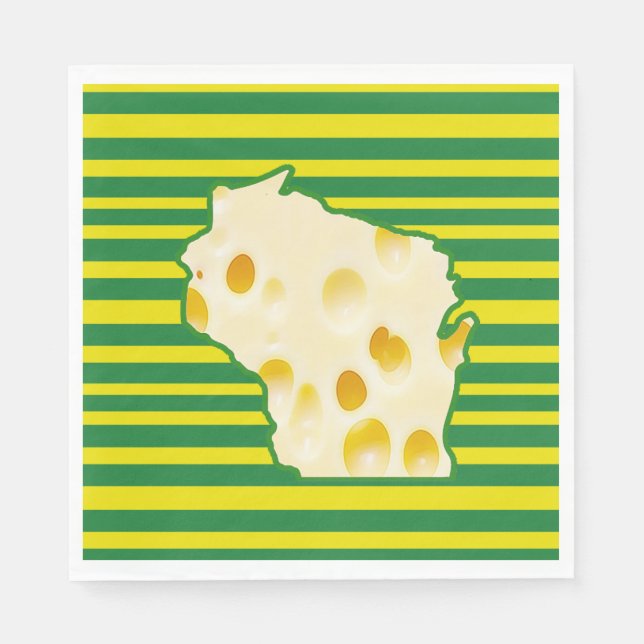 Schweizer Käseführer Wisconsin Party Napkins Serviette (Vorderseite)