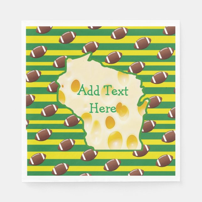 Schweizer Käseführer Wisconsin Party Napkins Serviette (Vorderseite)