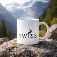 Schweizer Kletter-Minimalist-Seil-Silhouette