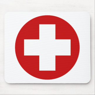 Schweizer Kreuz-Notfall Roundell Mousepad