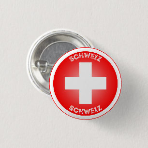 Schweizer Kreuz Schweiz Kreisform Button