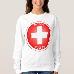 Schweizer Kreuz Suisse Kreisform Sweatshirt