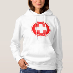 Schweizer Kreuz Svizzera Kreisform Hoodie