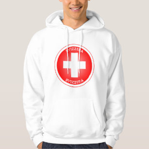 Schweizer Kreuz Svizzera Kreisform Hoodie