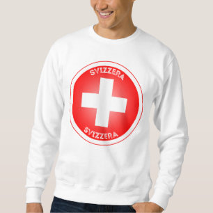 Schweizer Kreuz Svizzera Kreisform Sweatshirt