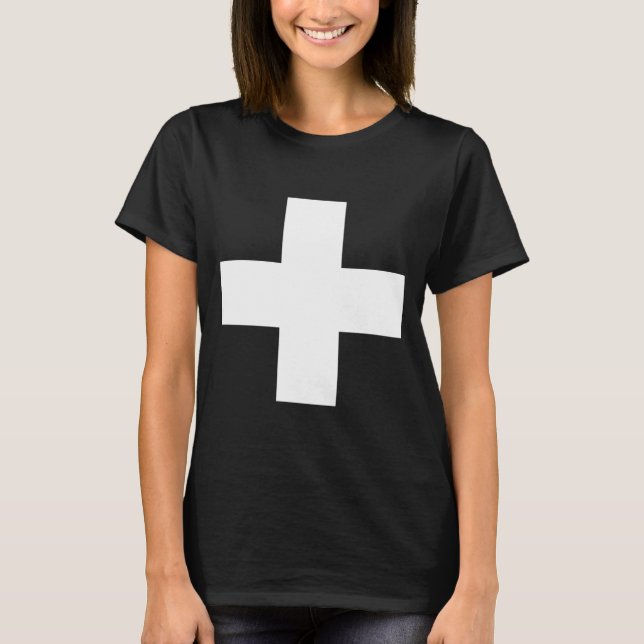 Schweizer Kreuzschweiz-Flagge T-Shirt (Vorderseite)