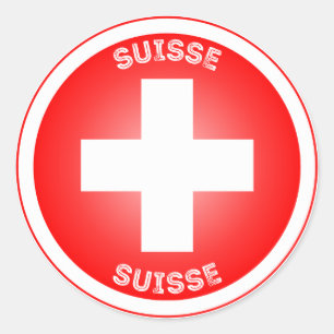 Schweizer Kulturerbe-Emblem Runder Aufkleber