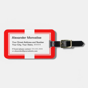 Schweizer Liebe-Schweizrot und -WEISS der Gepäckanhänger