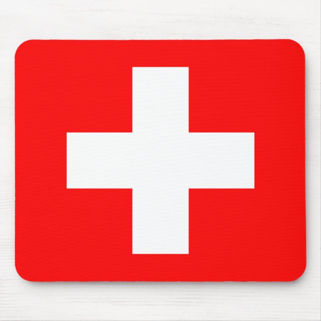 Schweizer Liebe-Schweizrot und -WEISS der Mousepad (Vorne)