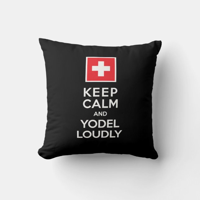 Schweizer lustiges Yodelers behalten ruhigen Yodel Kissen (Vorderseite)