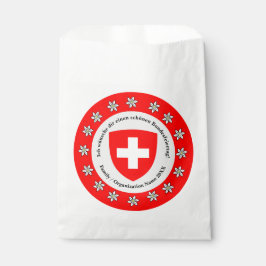Schweizer Nationalfeiertag Schweiz Flagge Edelweis Geschenktütchen