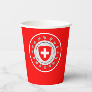 Schweizer Nationalfeiertag Schweiz Flaggen Edelwei Pappbecher