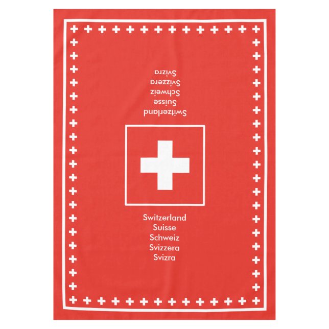 Schweizer Nationaltag-Flagge von der Schweiz Tischdecke (Vorderseite)