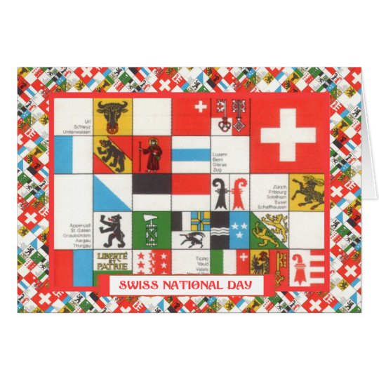 Schweizer Nationaltag-Grüße Karte