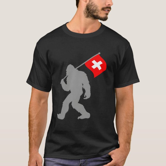 Schweizer oder Schweizer Flagge auf der Schweizer  T-Shirt (Vorderseite)