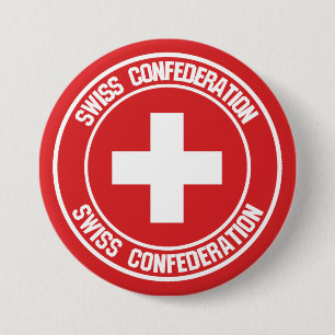 Schweizer RundEmblem Button
