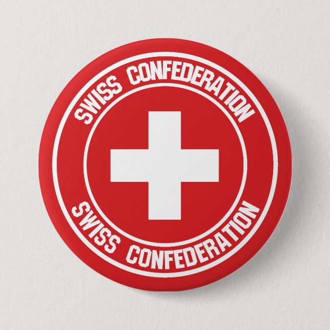 Schweizer RundEmblem Button (Vorderseite)