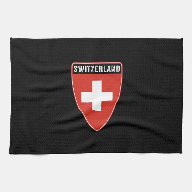 Schweizer Schild Geschirrtuch (Horizontal)