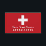 Schweizer Taxi-Fahne Visitenkarte<br><div class="desc">Swiss Taxi Flag Visitenkarten vom Business Card Store.</div>
