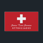 Schweizer Taxi-Fahne Visitenkarte<br><div class="desc">Swiss Taxi Flag Visitenkarten vom Business Card Store.</div>