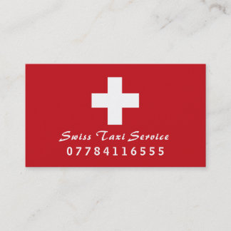 Schweizer Taxi-Fahne Visitenkarte