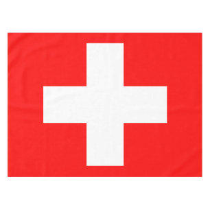 Schweizer Tischdecke der Flaggen-(weißes Kreuz au
