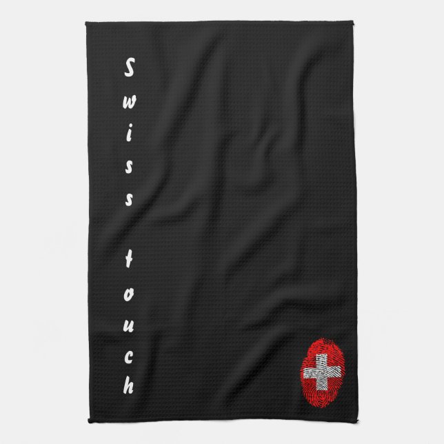 Schweizer Touchfingerabdruckflagge Küchentuch (Vertikal)