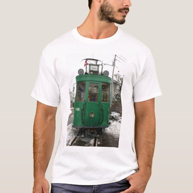 Schweizer Trams an BVB M-Parc Depot, Basel T-Shirt (Vorderseite)