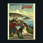 Schweizer Vintage-Reiseplakat Postkarte<br><div class="desc">Schweizer Vintage-Reiseplakat</div>