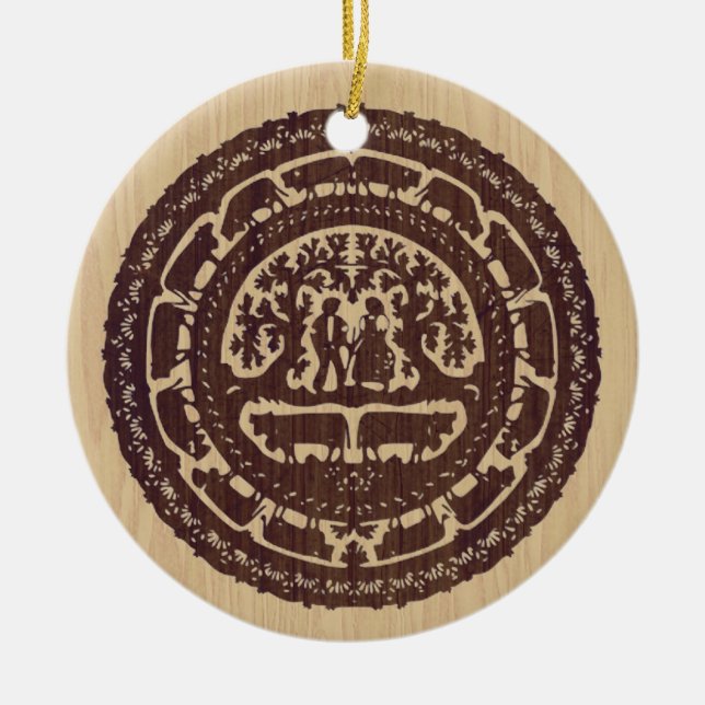 Schweizerische Ausschmückung Keramik Ornament (Vorne)