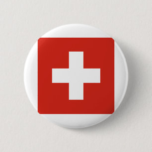 Schweizerische Eidgenossenschaft - Schweizer Flagg Button