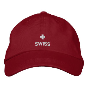 Schweizerische Flagge bestickt Bestickte Kappe