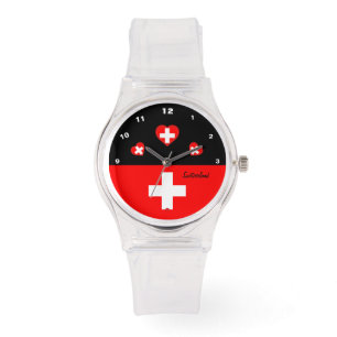 Schweizerische Flagge, Herz, Schweiz /sport Armbanduhr