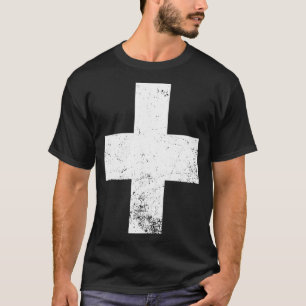 Schweizerische Flagge T Suisse weiße Kreuzflagge S T-Shirt