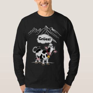 Schweizerische Kuh - Grüezi - Schweiz Reisen T-Shirt